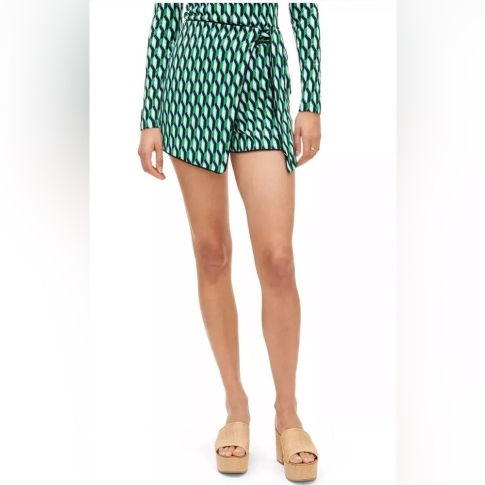 DVF for Target Side Wrap Arrow Geo Green Mini Skort
